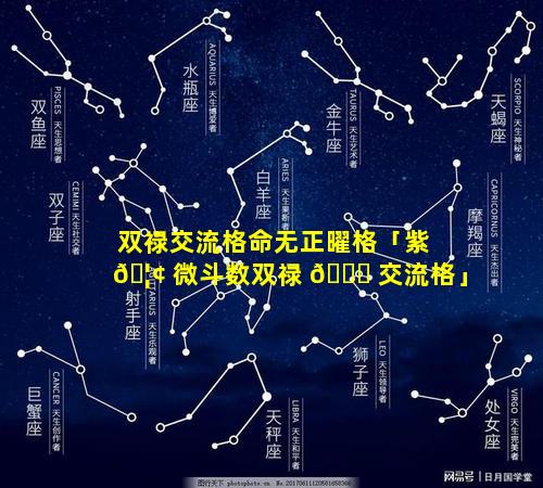 双禄交流格命无正曜格「紫 🦢 微斗数双禄 🐋 交流格」